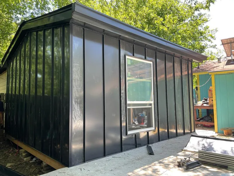 Black standing seam metal wall panels for Metal Roof Installation in Crafton